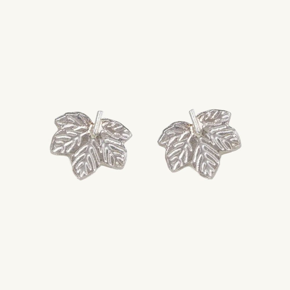 Sycamore Leaf Earrings - small studs