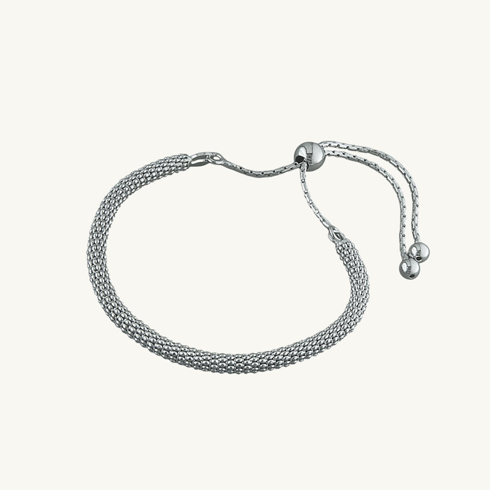 Popcorn Slider Bracelet Sterling Silver, 3.6 mm