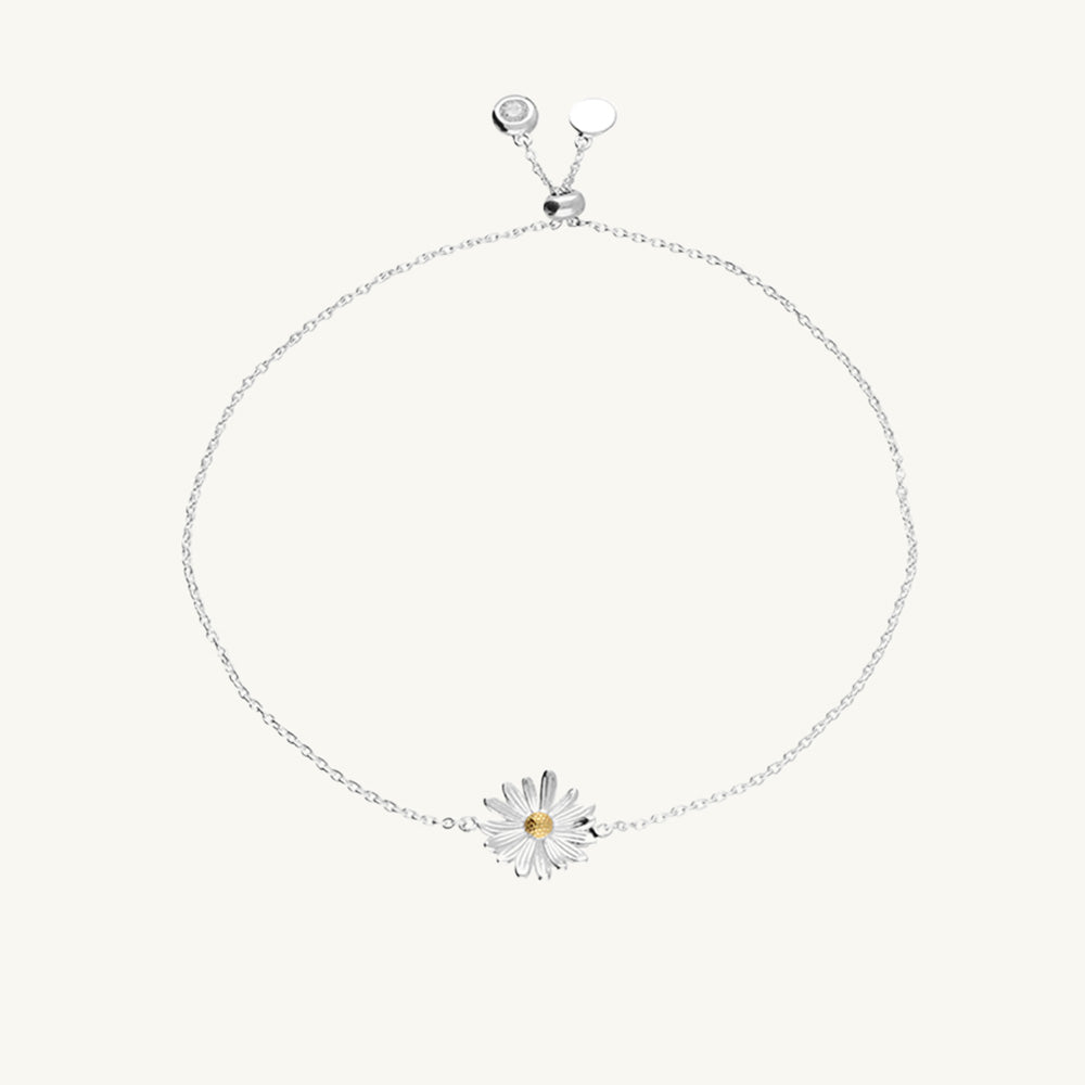 Daisy Slider Bracelet with Cubic Zirconia