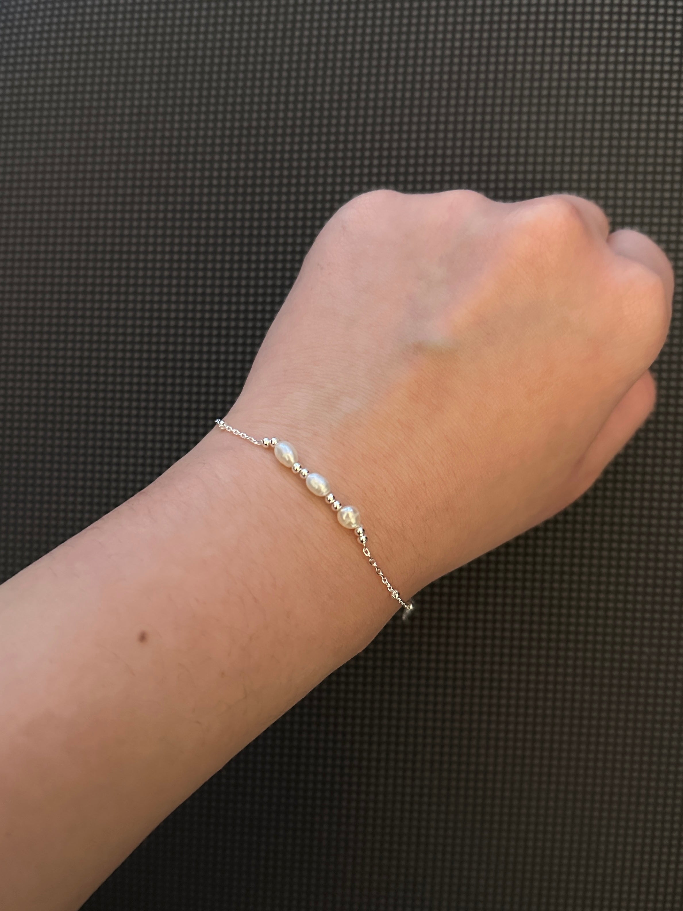 Trio Beaded Freshwater Pearl Bracelet