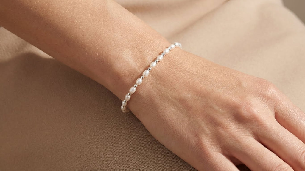 Freshwater Pearl & Bead Bracelet, 17 cm + 2.5 cm Extender