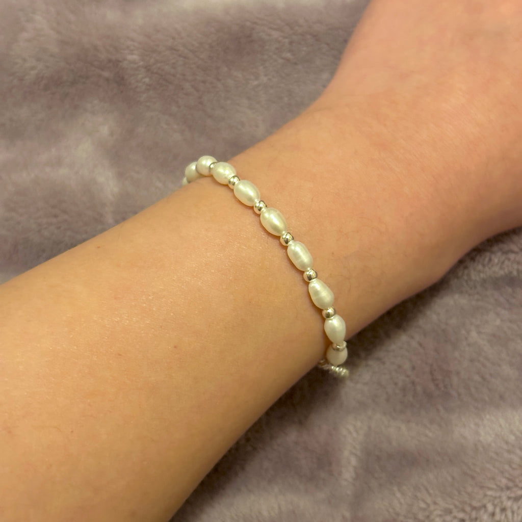 Freshwater Pearl & Bead Bracelet, 17 cm + 2.5 cm Extender