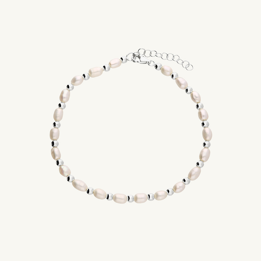 Freshwater Pearl & Bead Bracelet, 17 cm + 2.5 cm Extender