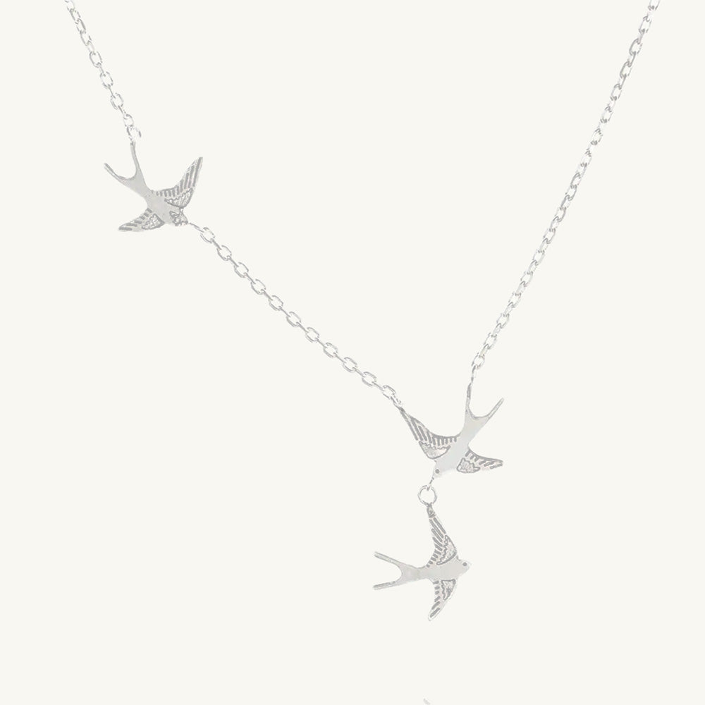 Three Swallows Necklace