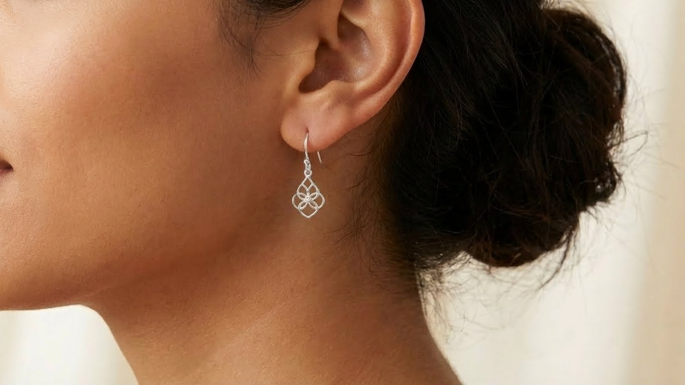 Openwork Drop Earrings