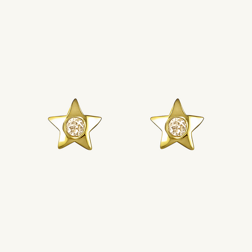 9ct Gold Mini Star Earrings