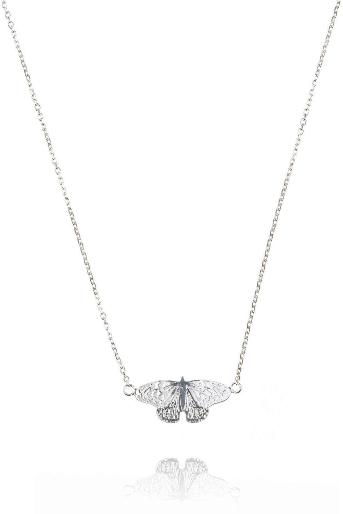 Butterfly Pendant In Sterling Silver And Goldplate