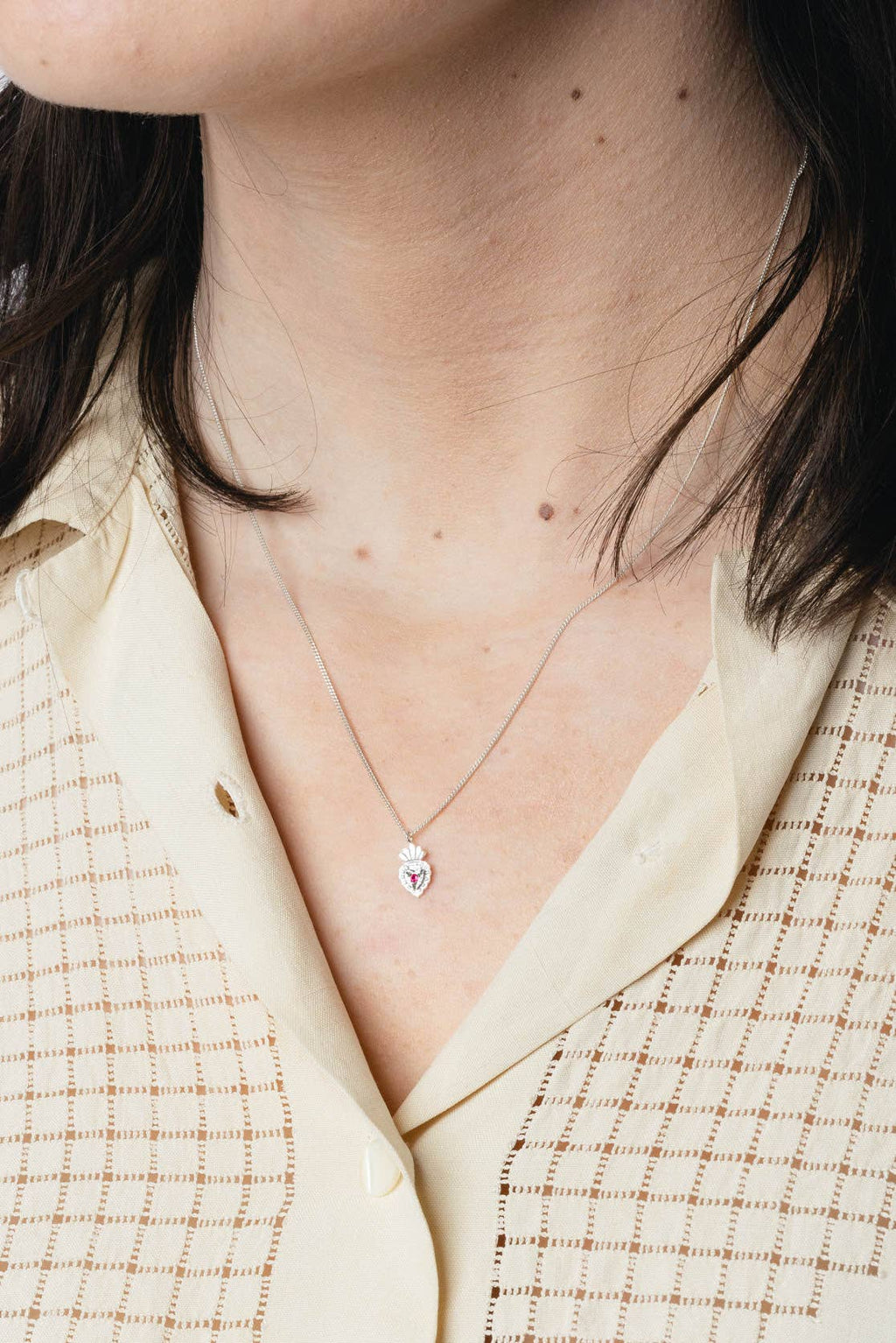 Mini Mexican Heart Necklace