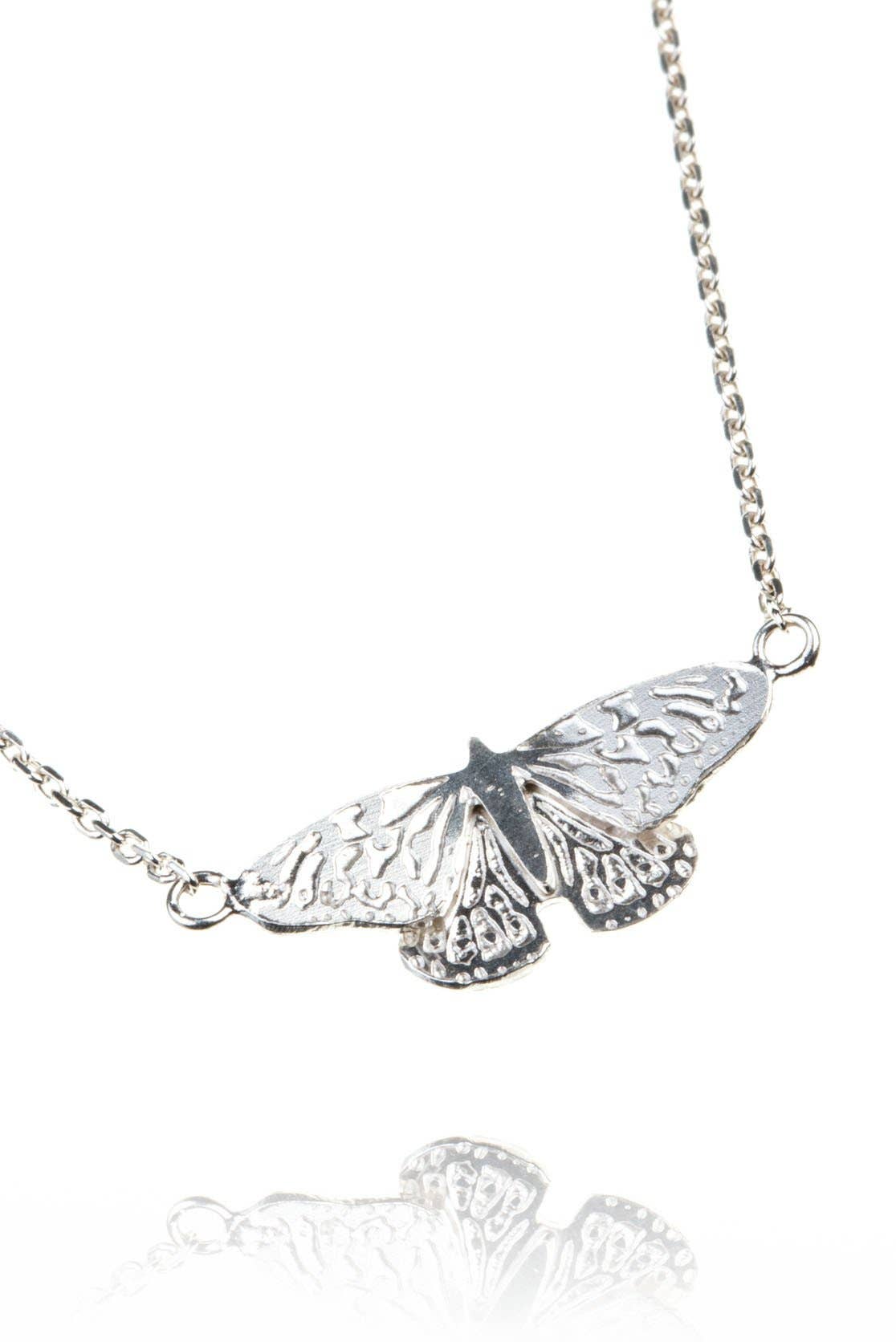 Butterfly Pendant In Sterling Silver And Goldplate