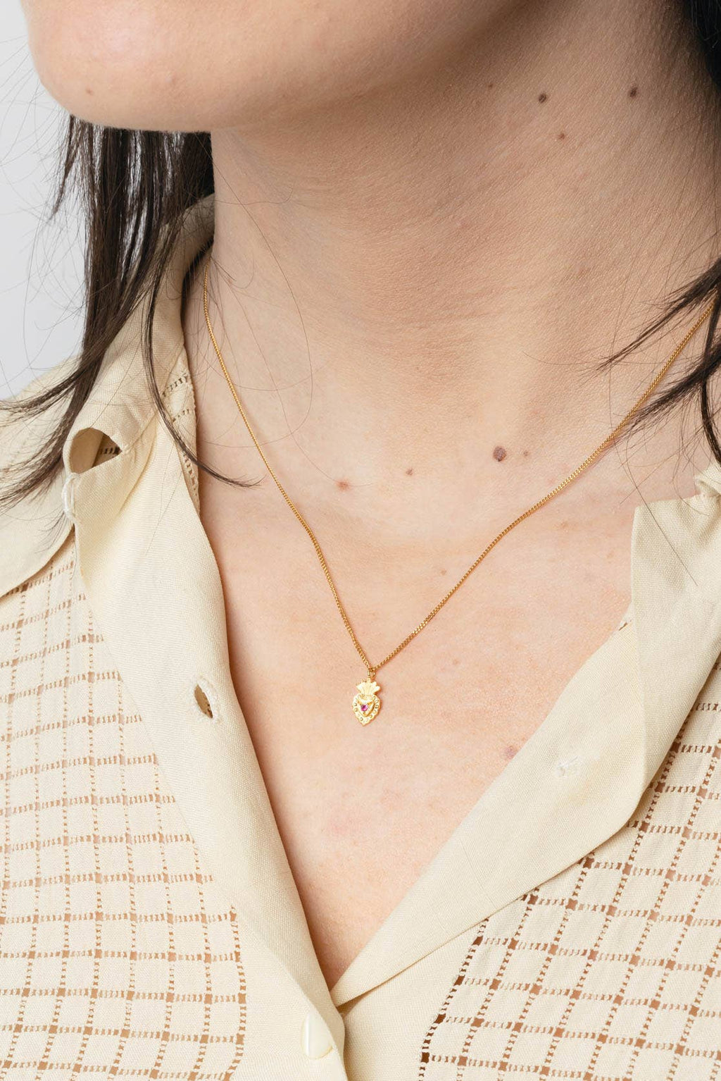 Mini Mexican Heart Necklace